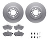 4512-74082 Geospec Brake Rotors w/5000 Advanced Brake Pads Kit & Hardware, 1993-1993 Audi/Volkswagen, Position: Front - image 1