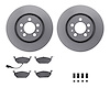 4512-74091 Geospec Brake Rotors w/5000 Advanced Brake Pads Kit & Hardware, 1999-2010 Audi/Volkswagen, Position: Front