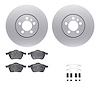 4512-74098 Geospec Brake Rotors w/5000 Advanced Brake Pads Kit & Hardware, 1999-1999 Audi/Volkswagen, Position: Front - image 1
