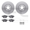 4512-74099 Geospec Brake Rotors w/5000 Advanced Brake Pads Kit & Hardware, 1998-1998 Audi/Volkswagen, Position: Front - image 1