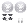 4512-74106 Geospec Brake Rotors w/5000 Advanced Brake Pads Kit & Hardware, 2000-2006 Audi/Volkswagen, Position: Front