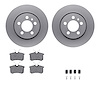 4512-74109 Geospec Brake Rotors w/5000 Advanced Brake Pads Kit & Hardware, 2000-2006 Audi/Volkswagen, Position: Rear