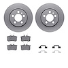 4512-74111 Geospec Brake Rotors w/5000 Advanced Brake Pads Kit & Hardware, 2003-2006 Audi/Volkswagen, Position: Rear - image 1