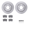 4512-74113 Geospec Brake Rotors w/5000 Advanced Brake Pads Kit & Hardware, 1999-2004 Audi/Volkswagen, Position: Rear - image 1