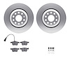 4512-74123 Geospec Brake Rotors w/5000 Advanced Brake Pads Kit & Hardware, Fits Select Audi/Volkswagen, Position: Rear - image 1