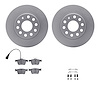 4512-74132 Geospec Brake Rotors w/5000 Advanced Brake Pads Kit & Hardware, 2017-2019 Audi/Volkswagen, Position: Rear - image 1