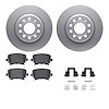 4512-74153 Geospec Brake Rotors w/5000 Advanced Brake Pads Kit & Hardware, 2005-2018 Audi/Volkswagen, Position: Rear - image 1