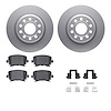 4512-74154 Geospec Brake Rotors w/5000 Advanced Brake Pads Kit & Hardware, 2005-2010 Audi/Volkswagen, Position: Rear - image 1