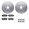 4512-75058 Geospec Brake Rotors w/5000 Advanced Brake Pads Kit & Hardware, Fits Select Lexus/Toyota/Scion, Position: Rear - image 1