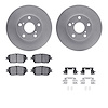 4512-76100 Geospec Brake Rotors w/5000 Advanced Brake Pads Kit & Hardware, 2002-2006 Lexus/Toyota/Scion, Position: Front - image 1