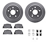 4512-76107 Geospec Brake Rotors w/5000 Advanced Brake Pads Kit & Hardware, 2000-2001 Lexus/Toyota/Scion, Position: Rear - image 1