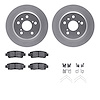 4512-76115 Geospec Brake Rotors w/5000 Advanced Brake Pads Kit & Hardware, 1995-1999 Lexus/Toyota/Scion, Position: Rear - image 1