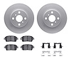 4512-76122 Geospec Brake Rotors w/5000 Advanced Brake Pads Kit & Hardware, 2000-2005 Lexus/Toyota/Scion, Position: Front - image 1