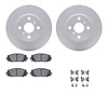4512-76135 Geospec Brake Rotors w/5000 Advanced Brake Pads Kit & Hardware, 2006-2018 Lexus/Toyota/Scion, Position: Front - image 1