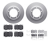 4512-76159 Geospec Brake Rotors w/5000 Advanced Brake Pads Kit & Hardware, 1998-2007 Lexus/Toyota/Scion, Position: Front