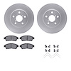 4512-76166 Geospec Brake Rotors w/5000 Advanced Brake Pads Kit & Hardware, 1996-2003 Lexus/Toyota/Scion, Position: Front