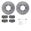 4512-76167 Geospec Brake Rotors w/5000 Advanced Brake Pads Kit & Hardware, 1995-2004 Lexus/Toyota/Scion, Position: Front - image 1