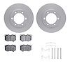 4512-76168 Geospec Brake Rotors w/5000 Advanced Brake Pads Kit & Hardware, 2000-2002 Lexus/Toyota/Scion, Position: Front - image 1