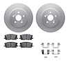 4512-76174 Geospec Brake Rotors w/5000 Advanced Brake Pads Kit & Hardware, 2004-2009 Lexus/Toyota/Scion, Position: Front - image 1