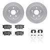 4512-76179 Geospec Brake Rotors w/5000 Advanced Brake Pads Kit & Hardware, 2006-2018 Lexus/Toyota/Scion, Position: Rear - image 1