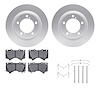 4512-76181 Geospec Brake Rotors w/5000 Advanced Brake Pads Kit & Hardware, Fits Select Lexus/Toyota/Scion, Position: Front - image 1