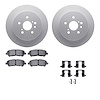 4512-76185 Geospec Brake Rotors w/5000 Advanced Brake Pads Kit & Hardware, 2008-2013 Lexus/Toyota/Scion, Position: Rear - image 1