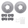 4512-76186 Geospec Brake Rotors w/5000 Advanced Brake Pads Kit & Hardware, 2008-2021 Lexus/Toyota/Scion, Position: Front