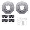 4512-76188 Geospec Brake Rotors w/5000 Advanced Brake Pads Kit & Hardware, Fits Select Lexus/Toyota/Scion, Position: Front - image 1
