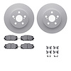 4512-76190 Geospec Brake Rotors w/5000 Advanced Brake Pads Kit & Hardware, Fits Select Lexus/Toyota/Scion, Position: Front
