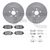 4512-76195 Geospec Brake Rotors w/5000 Advanced Brake Pads Kit & Hardware, Fits Select Lexus/Toyota/Scion, Position: Front - image 1