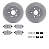 4512-76197 Geospec Brake Rotors w/5000 Advanced Brake Pads Kit & Hardware, Fits Select Lexus/Toyota/Scion, Position: Rear - image 1