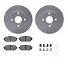 4512-80051 Geospec Brake Rotors w/5000 Advanced Brake Pads Kit & Hardware, 1990-1993 Ford/Lincoln/Mercury/Mazda, Position: Front - image 1