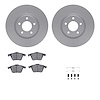 4512-80075 Geospec Brake Rotors w/5000 Advanced Brake Pads Kit & Hardware, 2007-2013 Ford/Lincoln/Mercury/Mazda, Position: Front - image 1