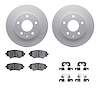 4512-80077 Geospec Brake Rotors w/5000 Advanced Brake Pads Kit & Hardware, 2014-2016 Ford/Lincoln/Mercury/Mazda, Position: Rear - image 1