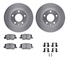 4512-80079 Geospec Brake Rotors w/5000 Advanced Brake Pads Kit & Hardware, 2014-2015 Ford/Lincoln/Mercury/Mazda, Position: Rear - image 1