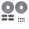 4512-80084 Geospec Brake Rotors w/5000 Advanced Brake Pads Kit & Hardware, 2000-2006 Ford/Lincoln/Mercury/Mazda, Position: Front