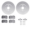 4512-80102 Geospec Brake Rotors w/5000 Advanced Brake Pads Kit & Hardware, Fits Select Multiple Makes/Models, Position: Front - image 1