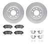 4512-80104 Geospec Brake Rotors w/5000 Advanced Brake Pads Kit & Hardware, 2016-2018 Ford/Lincoln/Mercury/Mazda, Position: Rear - image 1
