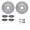 4512-80106 Geospec Brake Rotors w/5000 Advanced Brake Pads Kit & Hardware, Fits Select Ford/Lincoln/Mercury/Mazda, Position: Rea - image 1