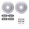 4512-80109 Geospec Brake Rotors w/5000 Advanced Brake Pads Kit & Hardware, 2018-2021 Ford/Lincoln/Mercury/Mazda, Position: Front