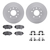 4512-80111 Geospec Brake Rotors w/5000 Advanced Brake Pads Kit & Hardware, 2017-2018 Ford/Lincoln/Mercury/Mazda, Position: Rear - image 1