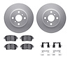 4512-91007 Geospec Brake Rotors w/5000 Advanced Brake Pads Kit & Hardware, 2012-2015 Lexus/Toyota/Scion, Position: Front - image 1