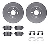 4512-91008 Geospec Brake Rotors w/5000 Advanced Brake Pads Kit & Hardware, 2004-2006 Lexus/Toyota/Scion, Position: Front - image 1