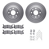 4512-99003 Geospec Brake Rotors w/5000 Advanced Brake Pads Kit & Hardware, 1992-1995 Ford/Lincoln/Mercury/Mazda, Position: Rear - image 1