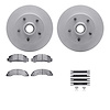 4512-99011 Geospec Brake Rotors w/5000 Advanced Brake Pads Kit & Hardware, 1986-1987 Ford/Lincoln/Mercury/Mazda, Position: Front - image 1