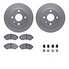 4512-99012 Geospec Brake Rotors w/5000 Advanced Brake Pads Kit & Hardware, 1999-2001 Ford/Lincoln/Mercury/Mazda, Position: Front