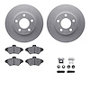 4512-99017 Geospec Brake Rotors w/5000 Advanced Brake Pads Kit & Hardware, 1994-1998 Ford/Lincoln/Mercury/Mazda, Position: Front - image 1