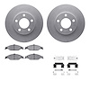 4512-99018 Geospec Brake Rotors w/5000 Advanced Brake Pads Kit & Hardware, 1999-2004 Ford/Lincoln/Mercury/Mazda, Position: Front - image 1