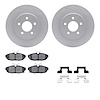 4512-99040 Geospec Brake Rotors w/5000 Advanced Brake Pads Kit & Hardware, 2012-2014 Ford/Lincoln/Mercury/Mazda, Position: Rear - image 1