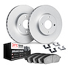4512-99051 Geospec Brake Rotors w/5000 Advanced Brake Pads Kit & Hardware, 2011-2019 Ford/Lincoln/Mercury/Mazda, Position: Front - image 1